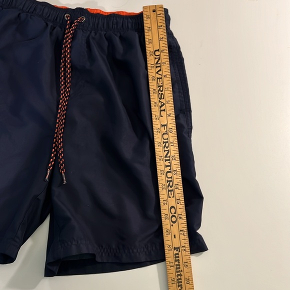 OP. Men’s size Med. (32-34) Navy Blue w/elastic waist Swim Trunks - Picture 11 of 11